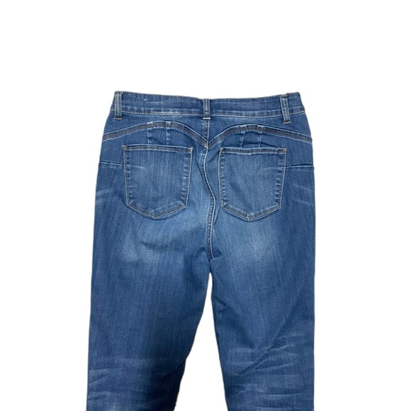 Wax Jeans Women’s But I Love You Stretchy Medium Wash Form Fitting Jeans Sz 7 - Picture 2 of 5